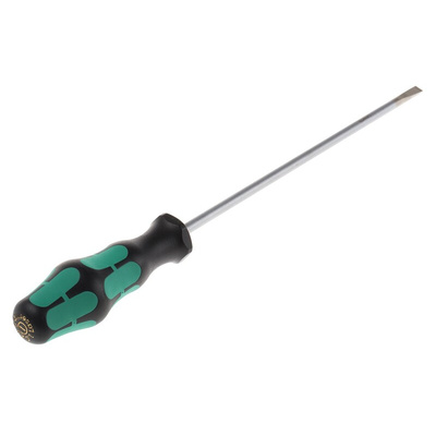 Wera Slotted Screwdriver, 5.5 mm Tip, 200 mm Blade, 298 mm Overall