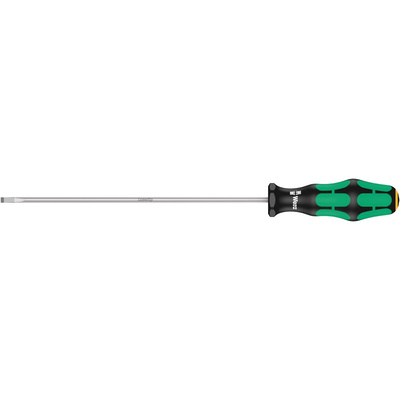 Wera Slotted Screwdriver, 4 mm Tip, 200 mm Blade, 298 mm Overall