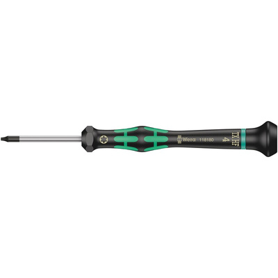 Wera Torx Precision Screwdriver, T4 Tip, 40 mm Blade, 137 mm Overall