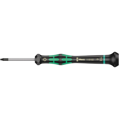 Wera Torx Precision Screwdriver, T6 Tip, 40 mm Blade, 137 mm Overall