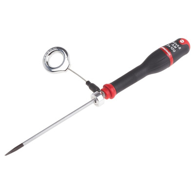 Facom Slotted Screwdriver, 3 mm Tip, 100 mm Blade, 203 mm Overall