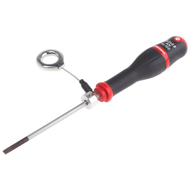 Facom Slotted Screwdriver, 4 mm Tip, 100 mm Blade, 209 mm Overall