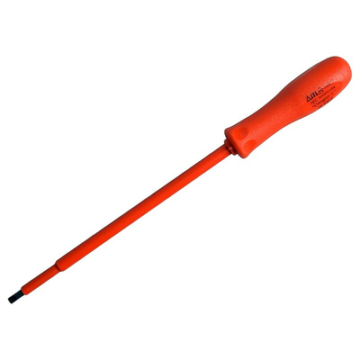 ITL Insulated Tools Ltd Slotted Insulated Screwdriver, 6.5 x 1.2 mm Tip, 103 mm Blade, VDE/1000V, 253 mm Overall