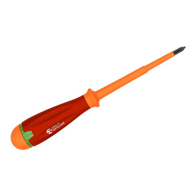 Penta Pozidriv Insulated Screwdriver, PZ2 Tip, 100 mm Blade, VDE/1000V