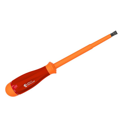 Sibille Slotted Insulated Screwdriver, 4 mm Tip, 100 mm Blade, VDE/1000V