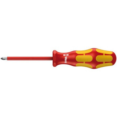 Wera Phillips Insulated Screwdriver, PH3 Tip, 150 mm Blade, VDE/1000V, 262 mm Overall