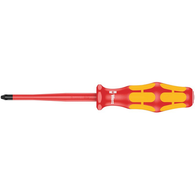 Wera Phillips Insulated Screwdriver, PH1 Tip, 80 mm Blade, VDE/1000V, 161 mm Overall