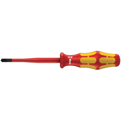 Wera Pozidriv Insulated Screwdriver, PZ1 Tip, 80 mm Blade, VDE/1000V, 161 mm Overall