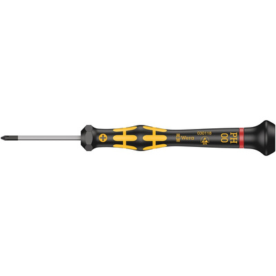 Wera Phillips Precision Screwdriver, PH00 Tip, 40 mm Blade, 137 mm Overall