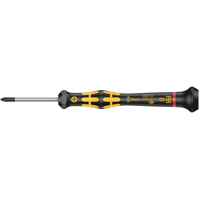 Wera Phillips Precision Screwdriver, PH0 Tip, 40 mm Blade, 137 mm Overall