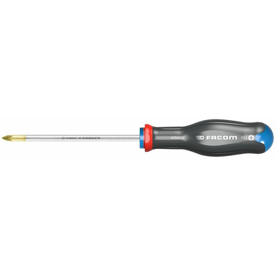 Facom Pozidriv Screwdriver, PZ2 Tip, 125 mm Blade