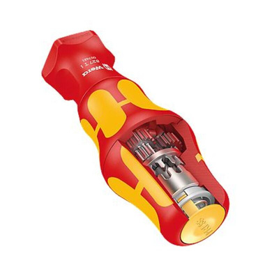 Wera Hexagon Insulated Turbo Bit Holder Screwdriver, 9 mm Tip, 125 mm Blade, VDE/1000V, 125 mm Overall