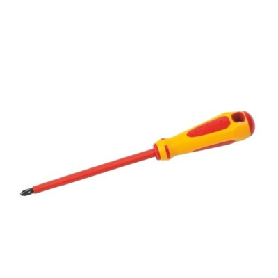 SAM Phillips Insulated Screwdriver, 4 mm Tip, 200 mm Blade, VDE/1000V, 320 mm Overall