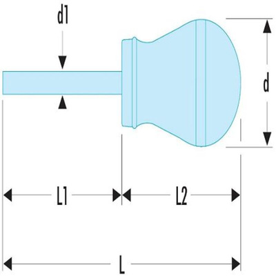 Facom Phillips Stubby Screwdriver, PH2 Tip, 35 mm Blade, 91 mm Overall