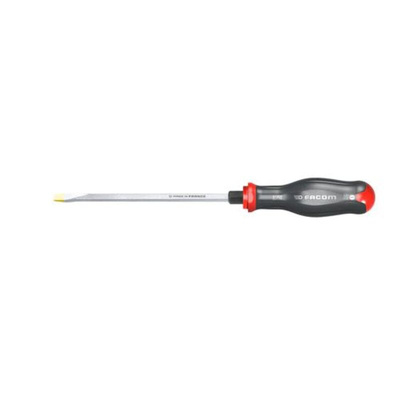 Facom Slotted Screwdriver, 12 mm Tip, 200 mm Blade, 325 mm Overall