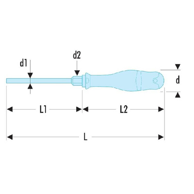 Facom Phillips Screwdriver, PH4 Tip, 200 mm Blade, 325 mm Overall