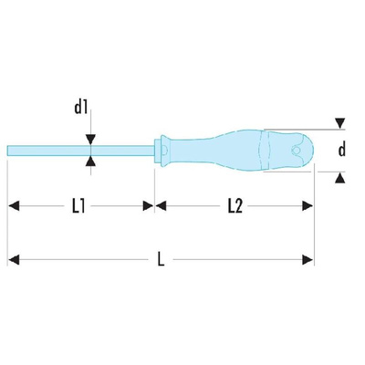 Facom Torx Screwdriver, T30 Tip, 125 mm Blade, 245 mm Overall