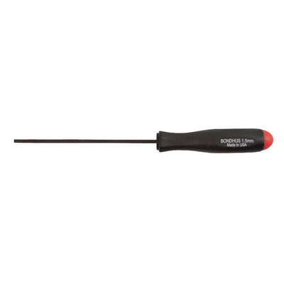 Bondhus Ball End Hexagon Screwdriver, 1.5mm Tip