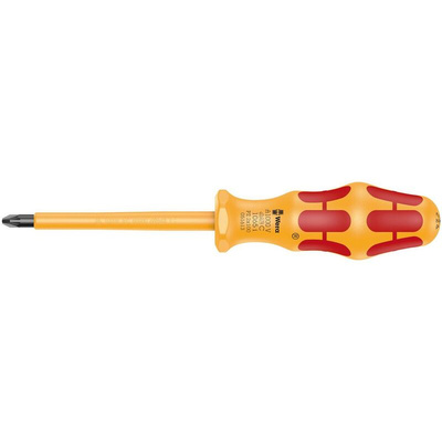 Wera Pozidriv Insulated Screwdriver, PZ2 Tip, VDE/1000V