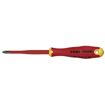 Felo Pozidriv Insulated Screwdriver, PZ2 Tip, VDE/1000V
