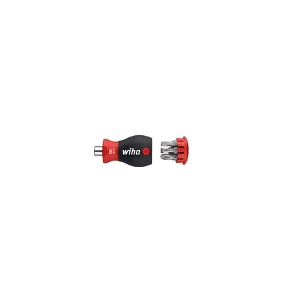 Wiha Tools Phillips, Pozidriv Interchangeable Stubby Screwdriver Set, 1/4 in Tip