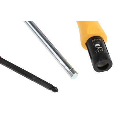 Wiha Adjustable VDE Hex Torque Screwdriver, 0.5 → 2Nm, 3.8 mm Drive, ±6 % Accuracy