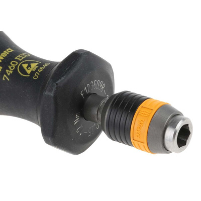 Wera Pre-Settable Hex Torque Screwdriver, 0.3 → 1.2Nm, 1/4 in Drive, ESD Safe, ±6 % Accuracy