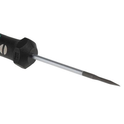 Wera Slotted Precision Screwdriver, 1.5 x 0.23 mm Tip, 40 mm Blade, 137 mm Overall