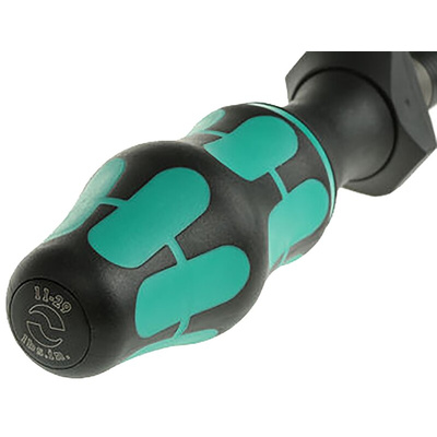 Wera Adjustable Hex Torque Screwdriver, 11 → 29lb/in, 1/4 in Drive, ±6 % Accuracy - RS Calibrated