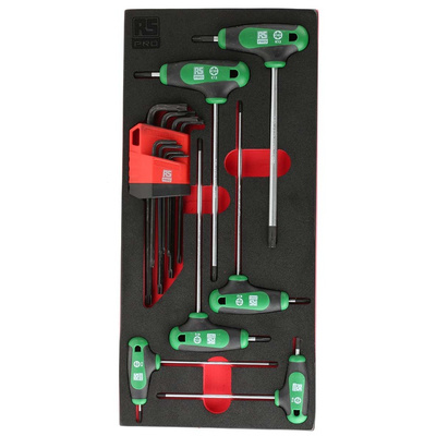 RS PRO 14-Piece Torx Key Set, L, T Shape, Long Arm