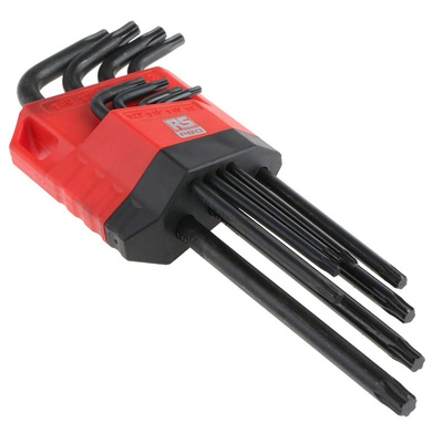 RS PRO 14-Piece Torx Key Set, L, T Shape, Long Arm