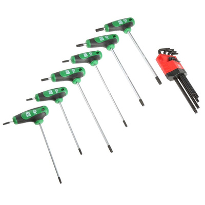 RS PRO 14-Piece Torx Key Set, L, T Shape, Long Arm