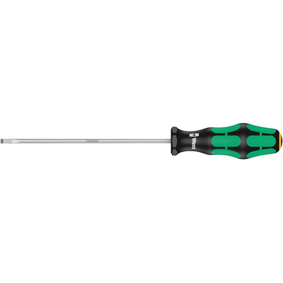 Wera Slotted Screwdriver, 4 mm Tip, 150 mm Blade, 248 mm Overall