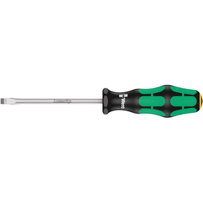 Wera Slotted Screwdriver, 12 mm Tip, 250 mm Blade, 367 mm Overall