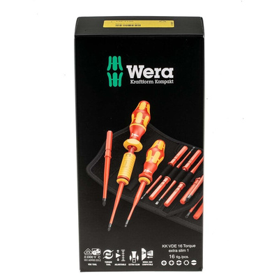 Wera Adjustable Hex Torque Screwdriver, 1.2 → 3Nm, 1/4 Drive, No, ±6 % Accuracy