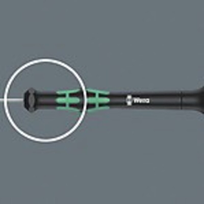 Wera Slotted Precision Screwdriver, 2.5 x 0.35 mm Tip, 40 mm Blade, 137 mm Overall