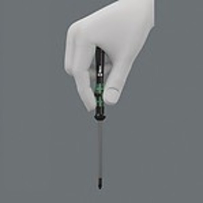 Wera Slotted Precision Screwdriver, 2.5 x 0.35 mm Tip, 40 mm Blade, 137 mm Overall