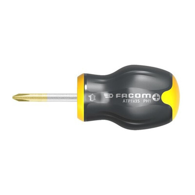 Facom Phillips Stubby Screwdriver, PH1 Tip, 35 mm Blade