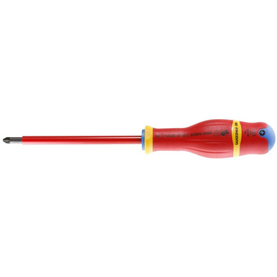 Facom Pozidriv Insulated Screwdriver, PZ3 Tip, 125 mm Blade, VDE/1000V