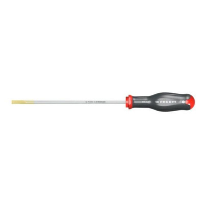 Facom Slotted Screwdriver, 5.5 mm Tip, 300 mm Blade, 409 mm Overall