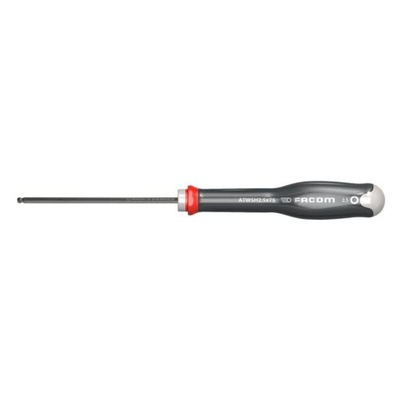 Facom Hexagon Screwdriver, 2.5 mm Tip, 75 mm Blade, 169 mm Overall