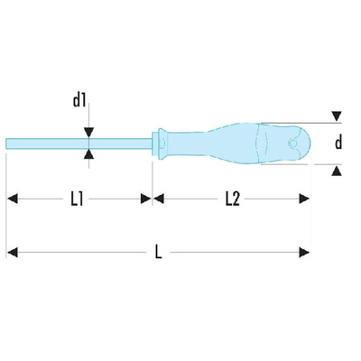 Facom Torx Screwdriver, T15 Tip, 75 mm Blade, 184 mm Overall