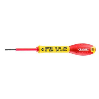 Expert by Facom Slotted Insulated Screwdriver, Slotted Head 4 mm Tip, VDE/1000V