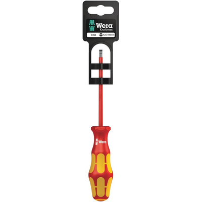 Wera Slotted Insulated Screwdriver, 3.5 mm Tip, VDE/1000V