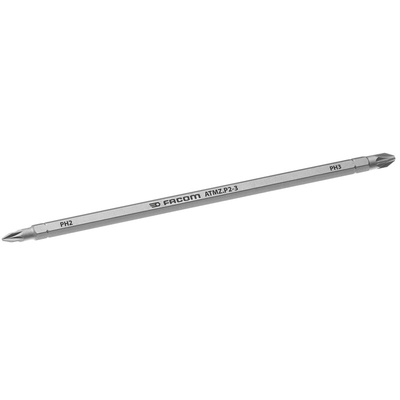 Facom Phillips Reversible Screwdriver Blade, PH2, PH3 Tip
