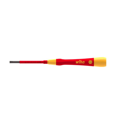 Wiha Tools Slotted  Screwdriver, 3.5 mm Tip, 65 mm Blade, 167 mm Overall