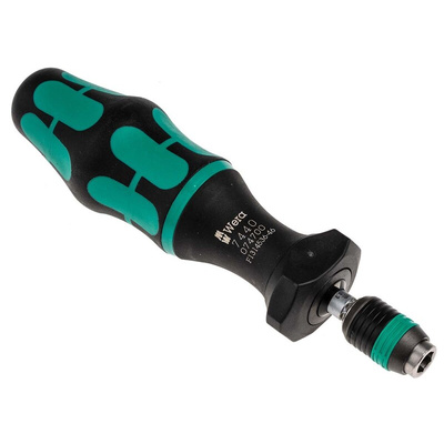 Wera Adjustable Hex Torque Screwdriver, 0.3 → 1.2Nm, 1/4 in Drive, ±6 % Accuracy