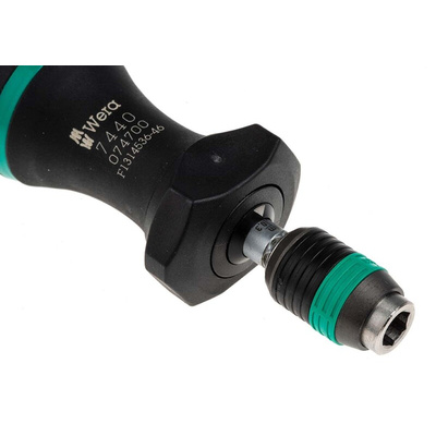 Wera Adjustable Hex Torque Screwdriver, 0.3 → 1.2Nm, 1/4 in Drive, ±6 % Accuracy