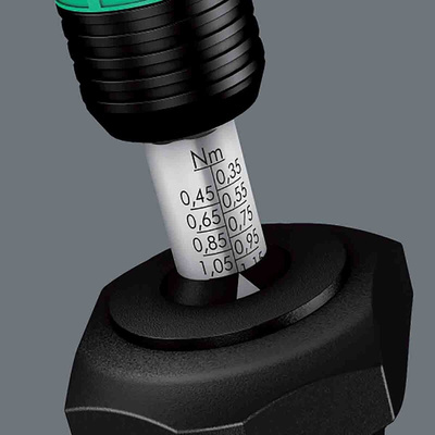 Wera Adjustable Hex Torque Screwdriver, 1.2 → 3Nm, 1/4 in Drive, ±6 % Accuracy