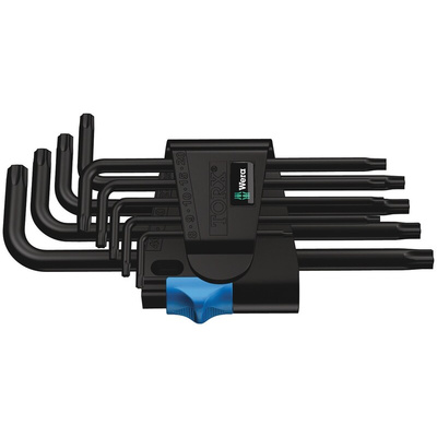 Wera 9-Piece Torx Key Set, L Shape, Long Arm